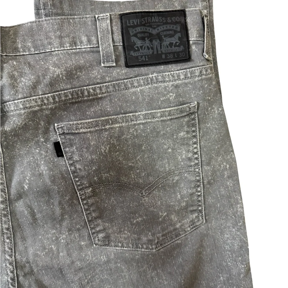 Levi’s Mens Bootcut Jeans 38x27 Gray Stonewash Denim Classic Fit Casual